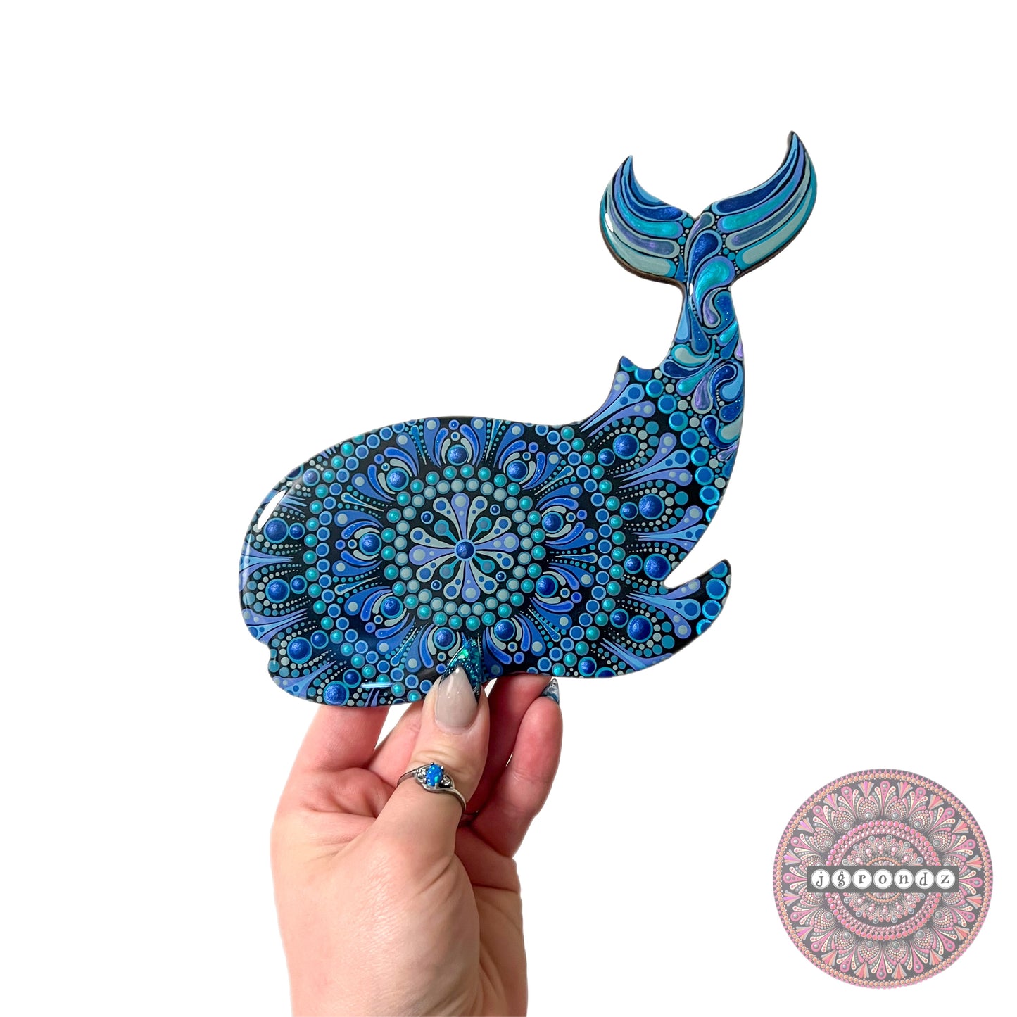 Whale Resin & Dot Art Painting