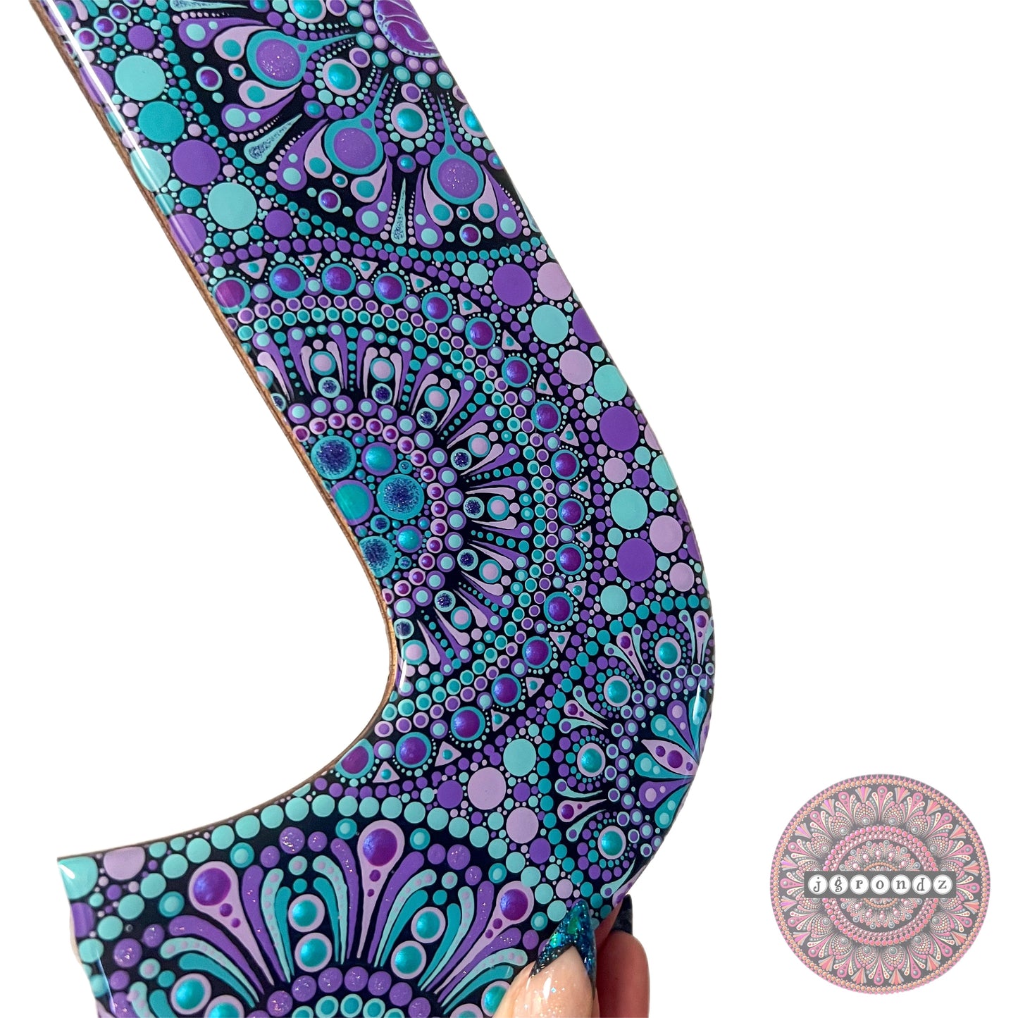 Letter Mandala “J” Resin & Dot Art