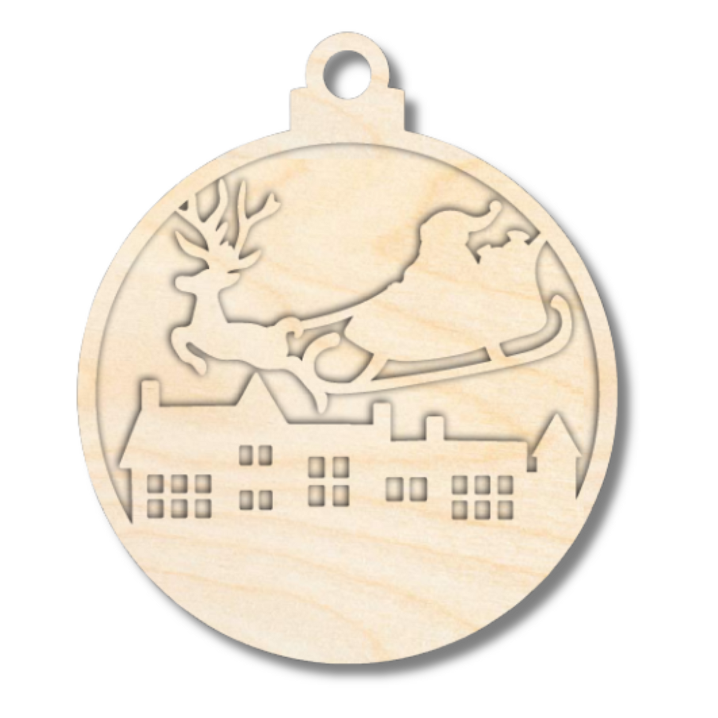 Unfinished Wood Layered Christmas Character Ornaments | 2 Piece | 5" Tall | 1/8" Wood | Wood Craft DIY