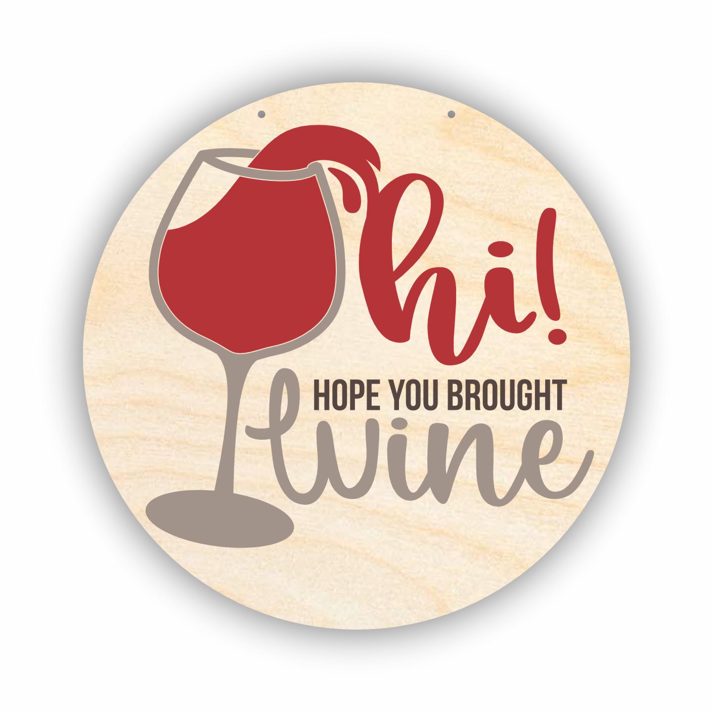 Unfinished Wood Wine Door Sign Kit | Wood Craft Cutouts | 1/4" Thick |