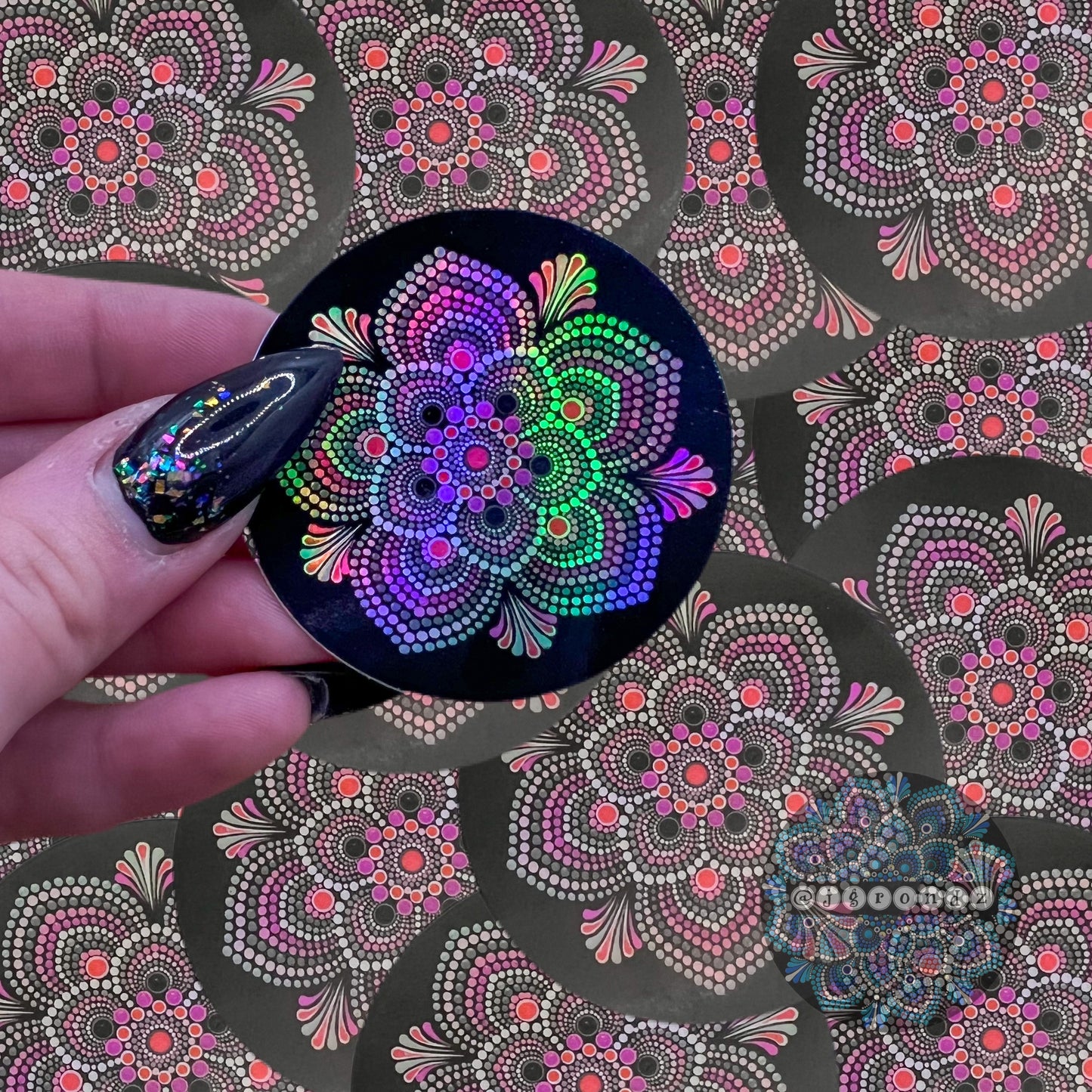 Holographic Mandala Sticker