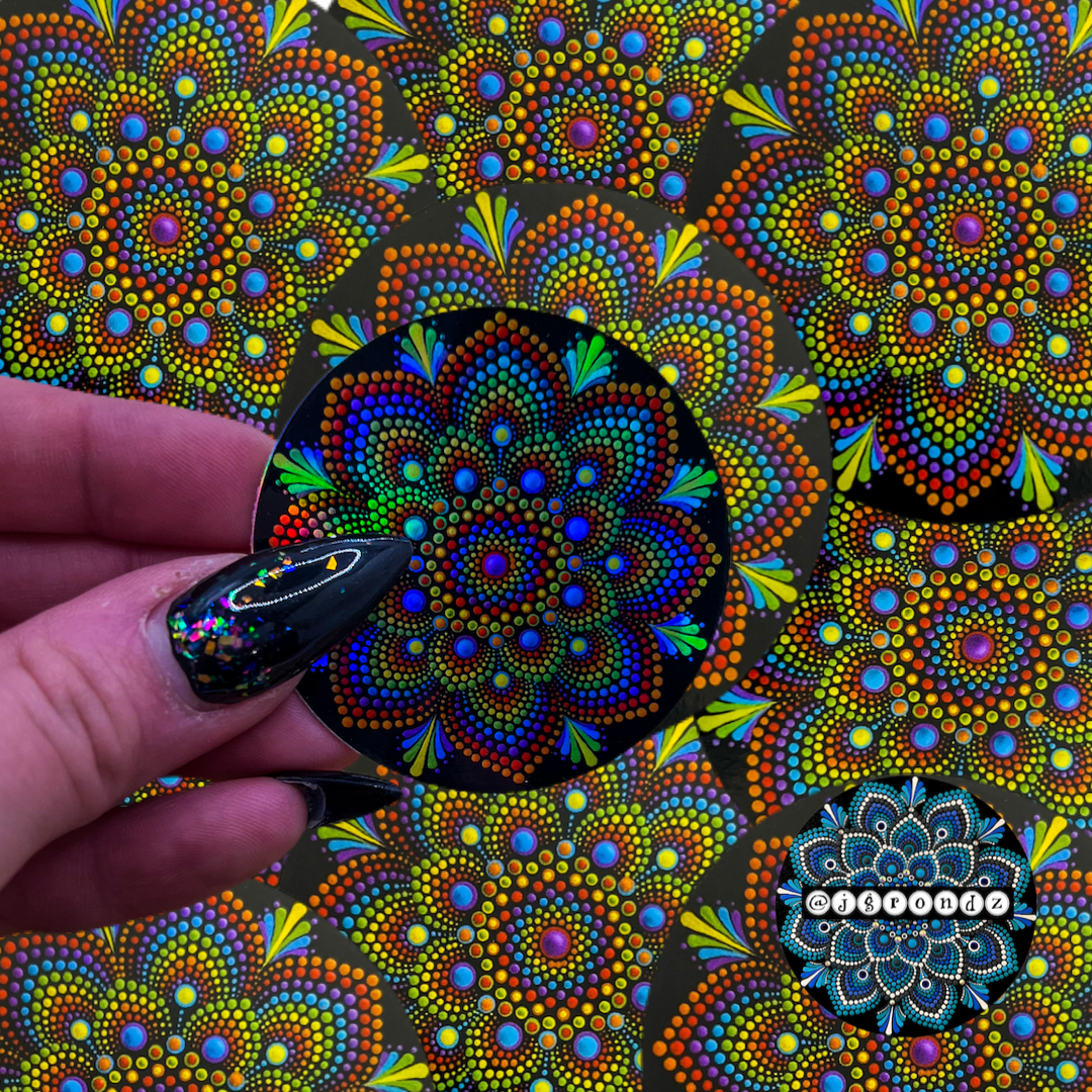 Holographic Mandala Sticker