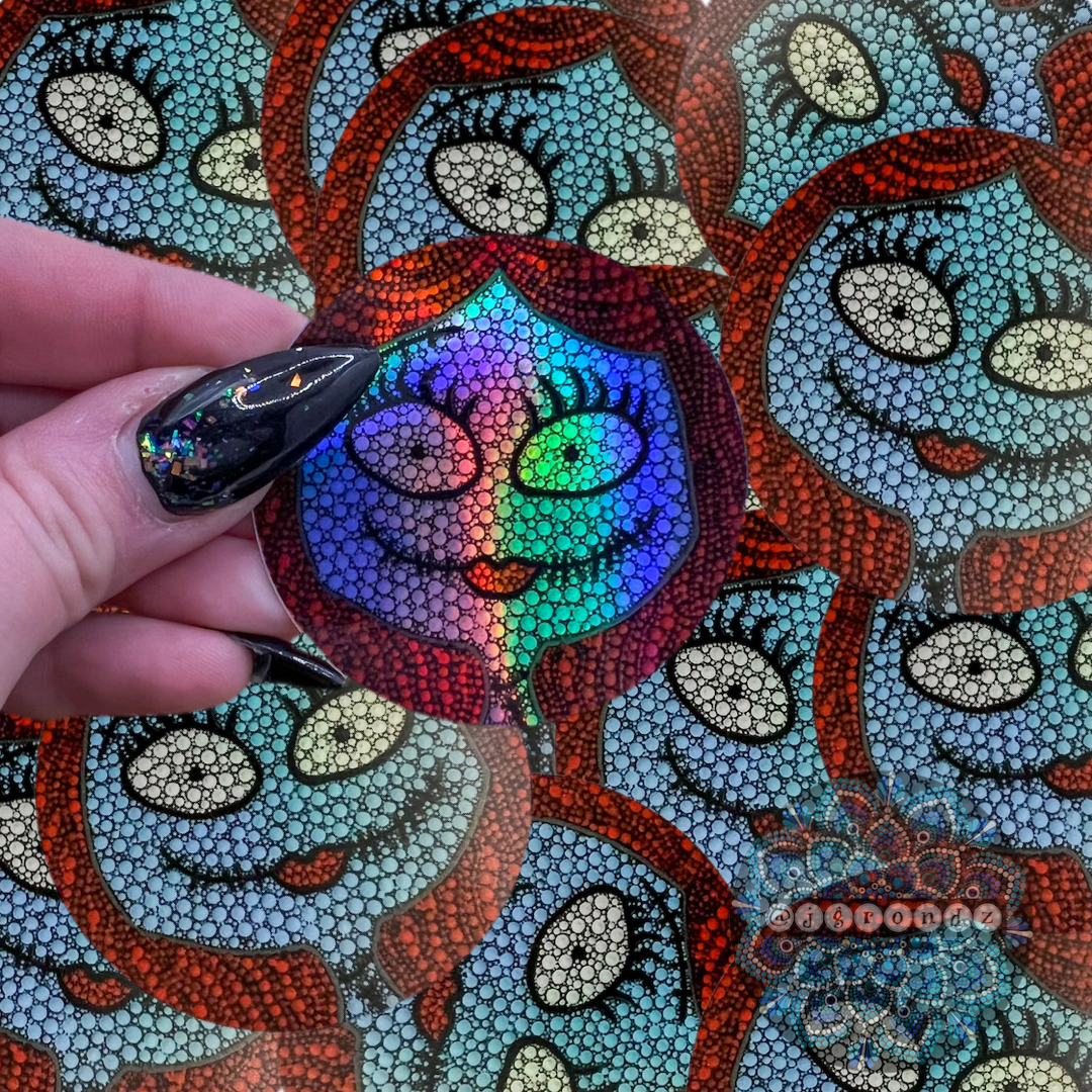 Sally Holographic Dot Art Sticker