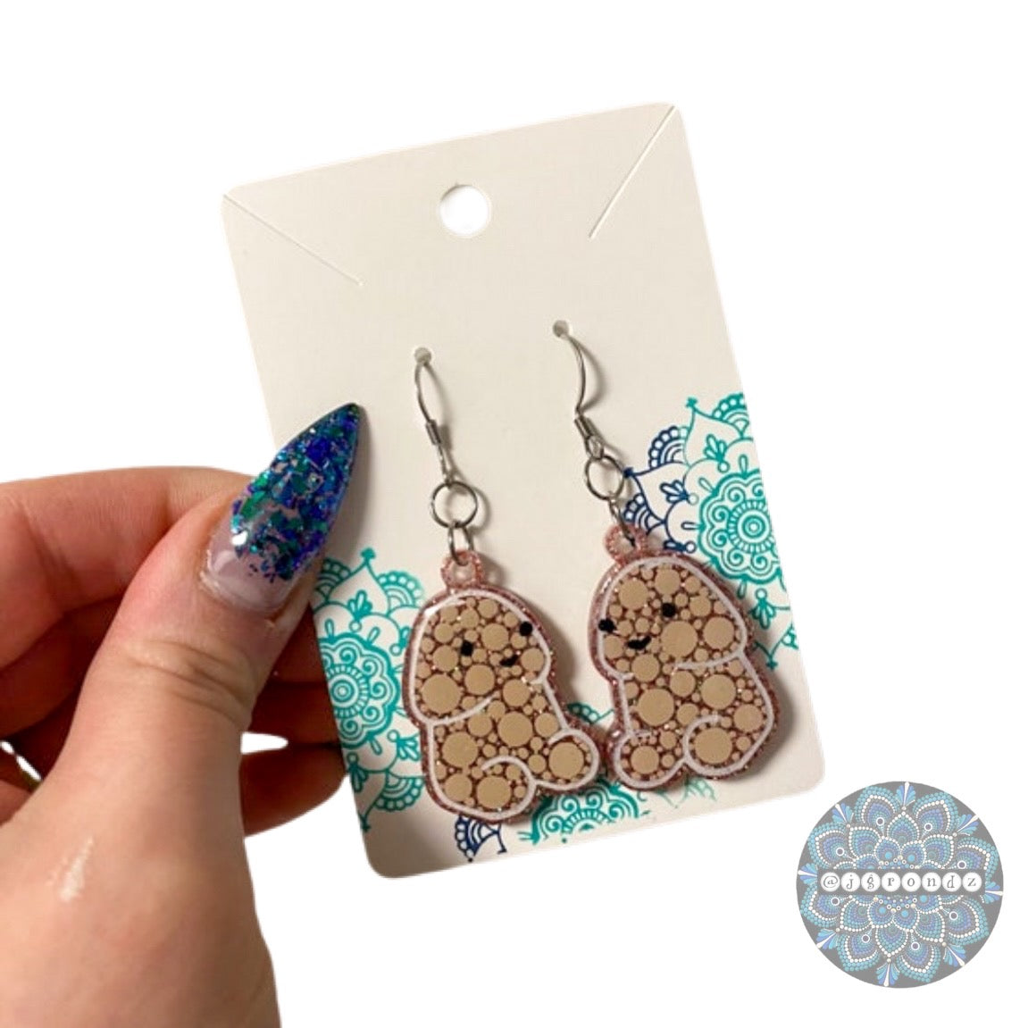 Tiny Penis dot art earrings