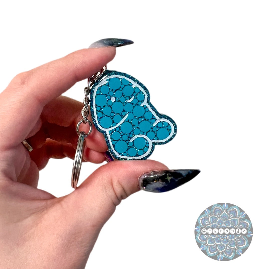 Teal Dotted Peenchain