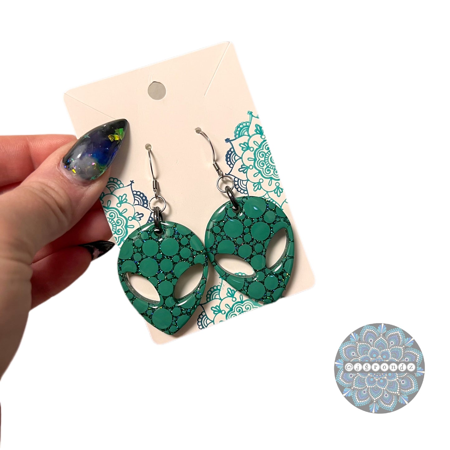 Alien Dot Art Earrings