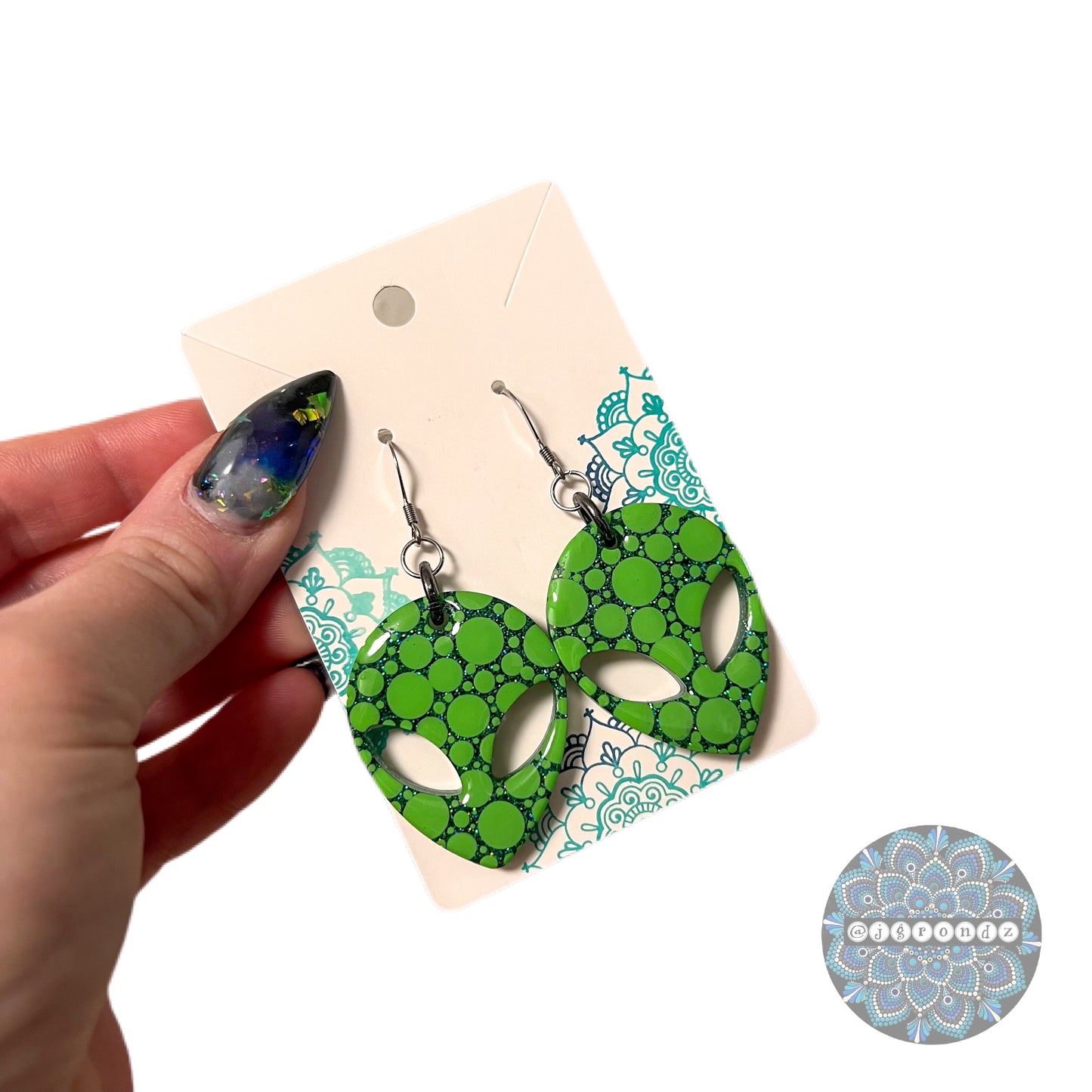 Alien Dot Art Earrings