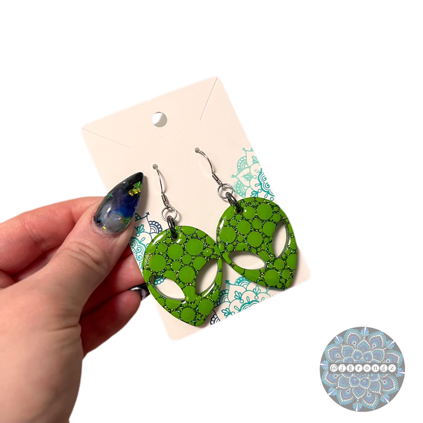 Alien Dot Art Earrings