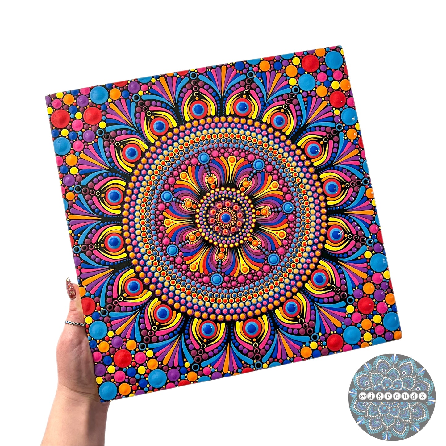 Desert Sunset Inspired Mandala Dot Art Wall Decor