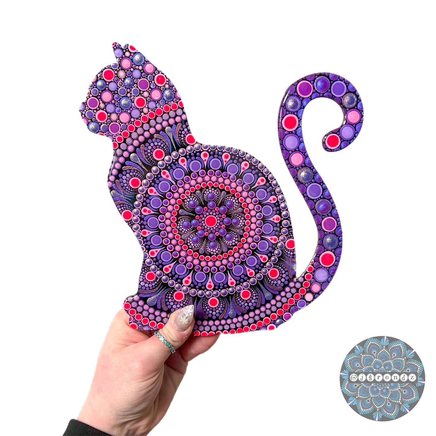 Cat Resin & Dot Art