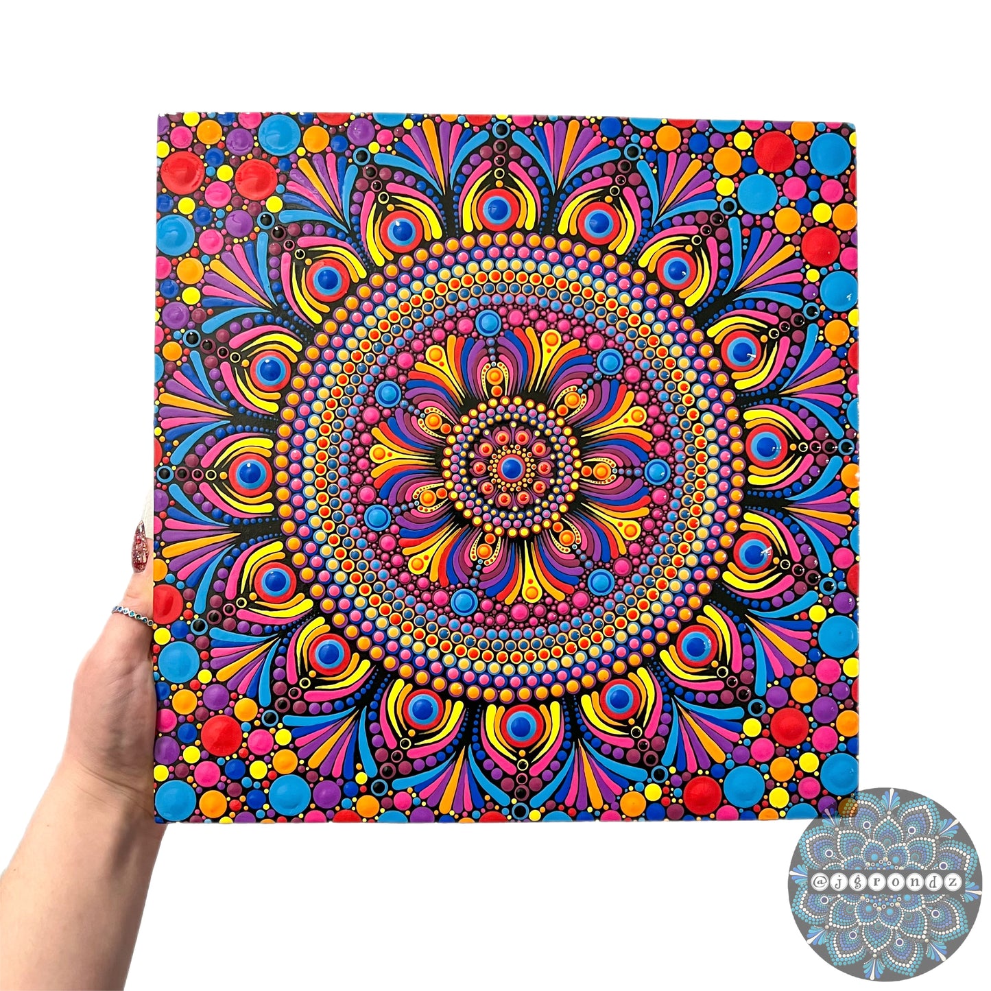 Desert Sunset Inspired Mandala Dot Art Wall Decor