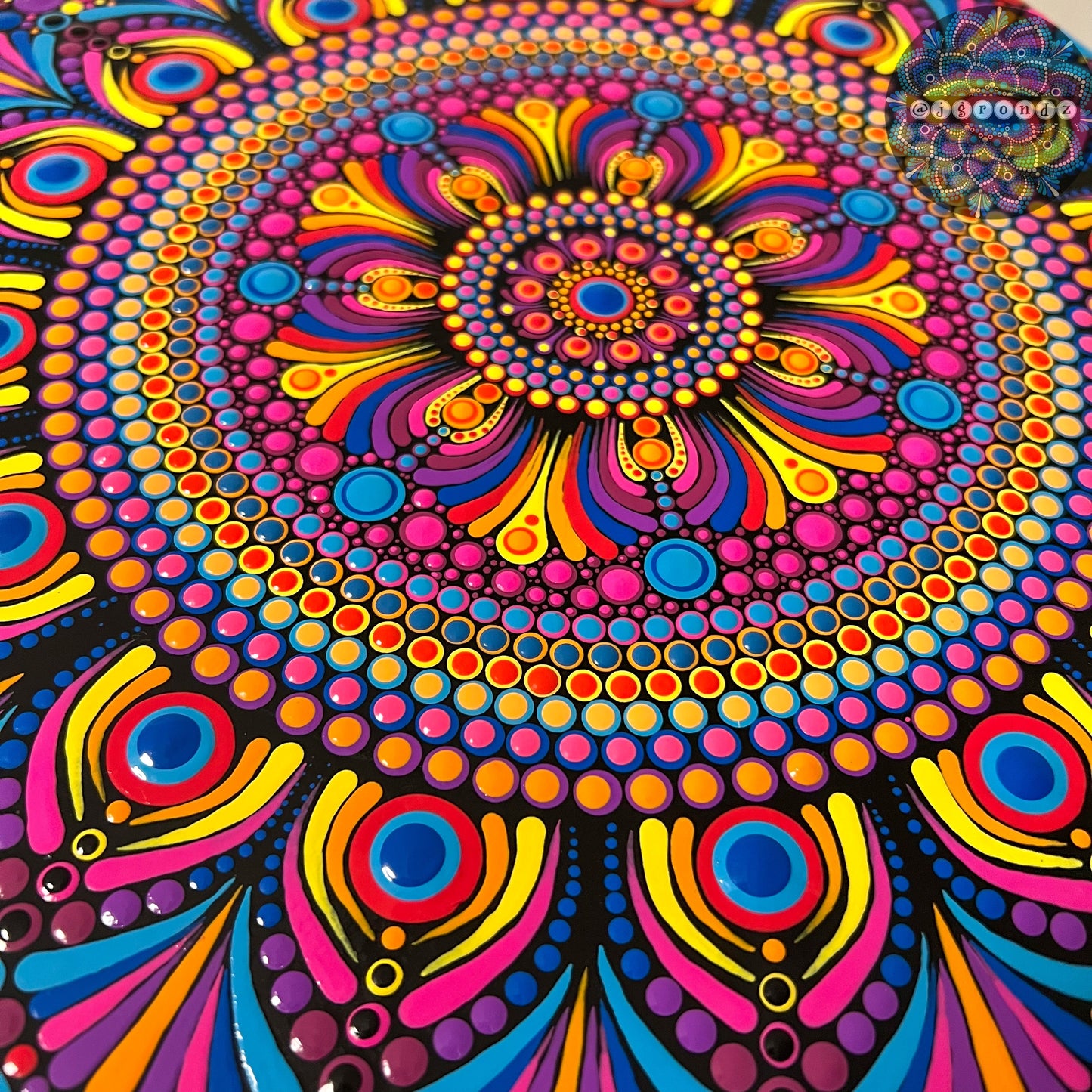 Desert Sunset Inspired Mandala Dot Art Wall Decor
