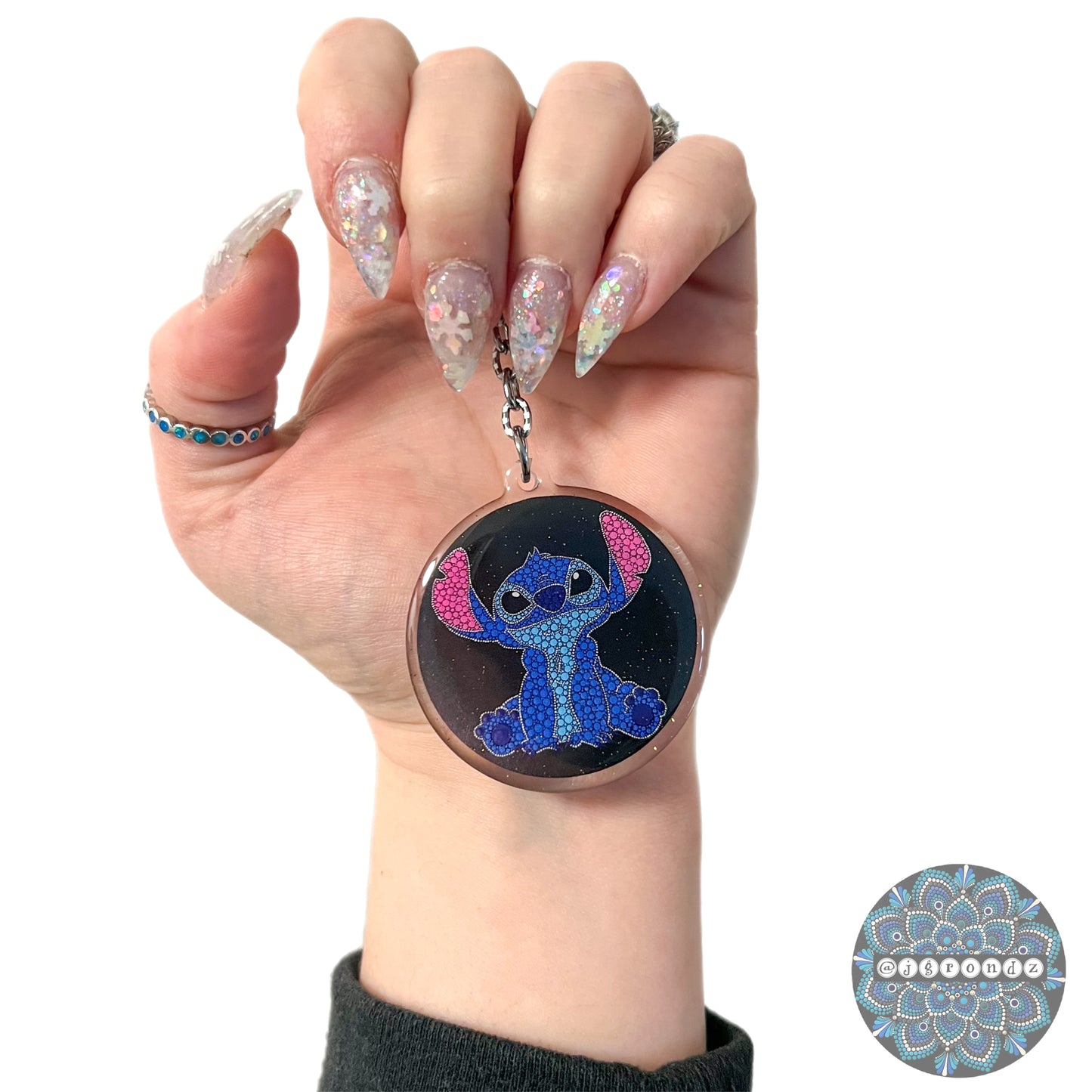 Double Sided acrylic/epoxy printed keychain