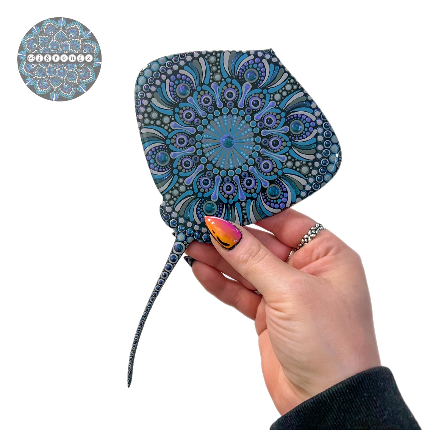 Sting Ray Resin Dot Art Wall Decor