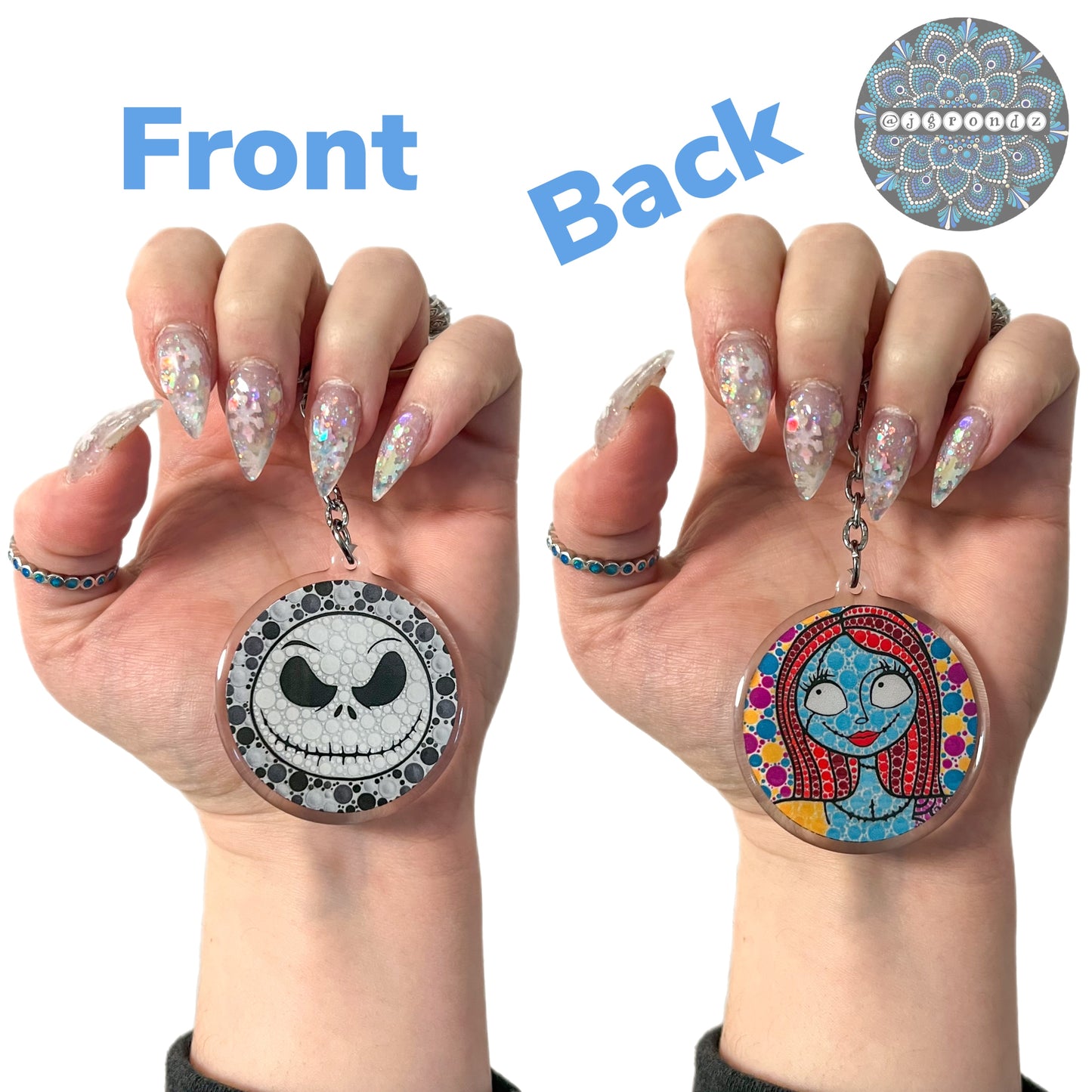 Double Sided acrylic/epoxy printed keychain