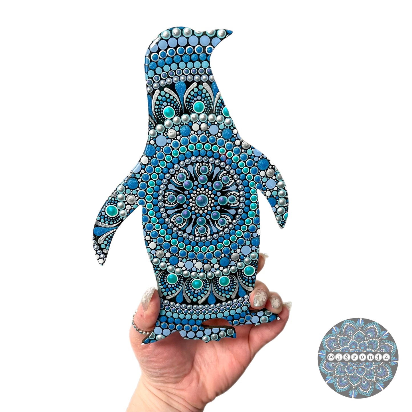 Penguin Resin & Dot Art