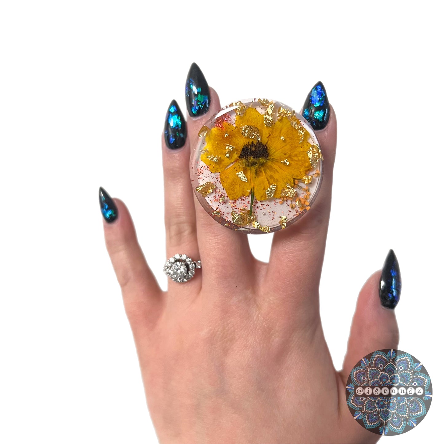 Pressed Flower Phone Holder