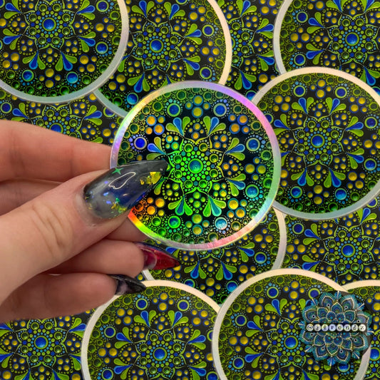 Holographic Mandala Sticker