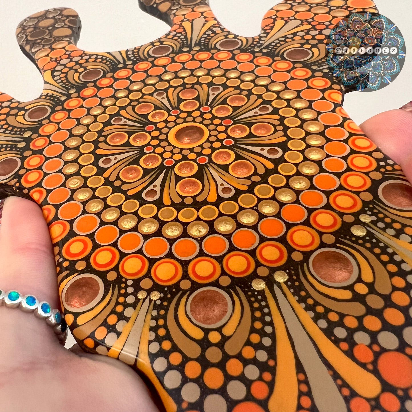 Giraffe Head Resin & Dot Art