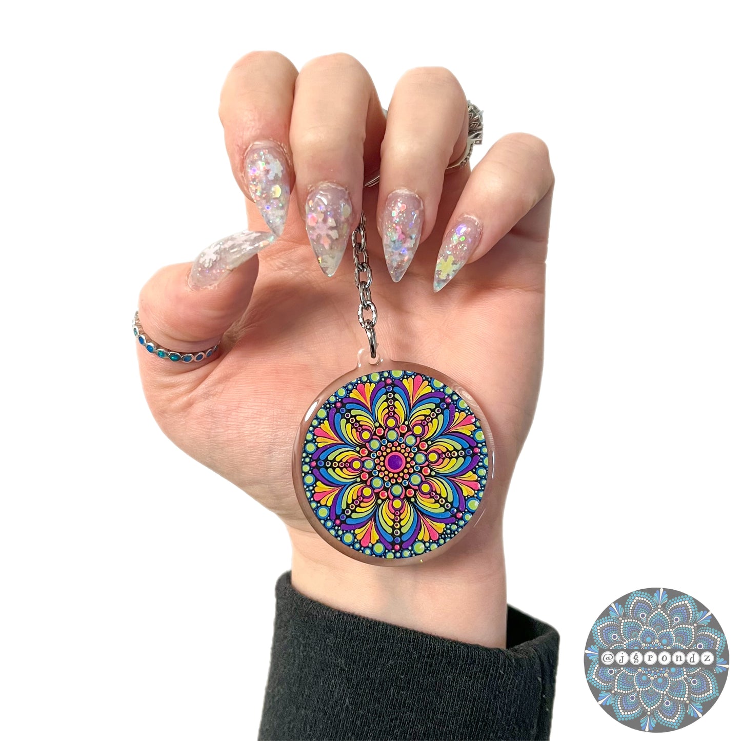 Double Sided acrylic/epoxy printed keychain