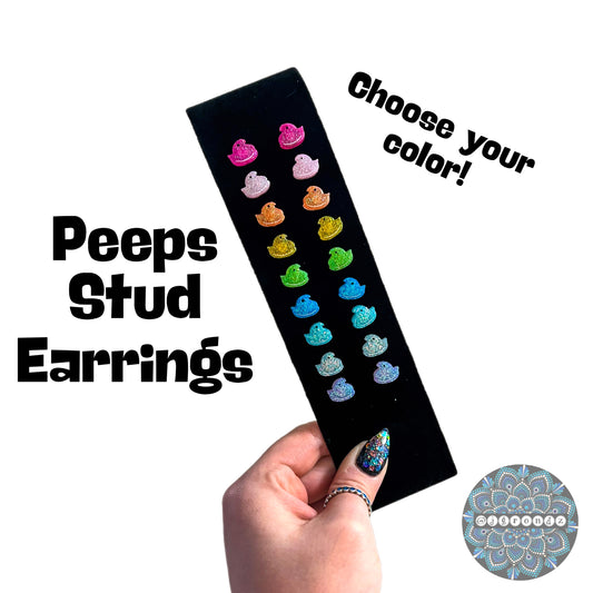 PEEPS CHICK stainless steel stud earrings