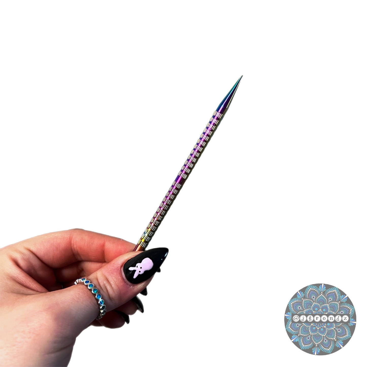 Anodized Steel Rainbow Swoosh Stick