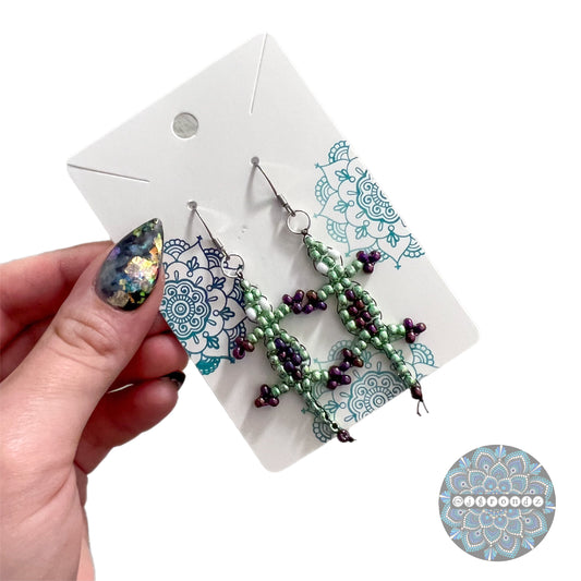 Beaded Gecko Earrings