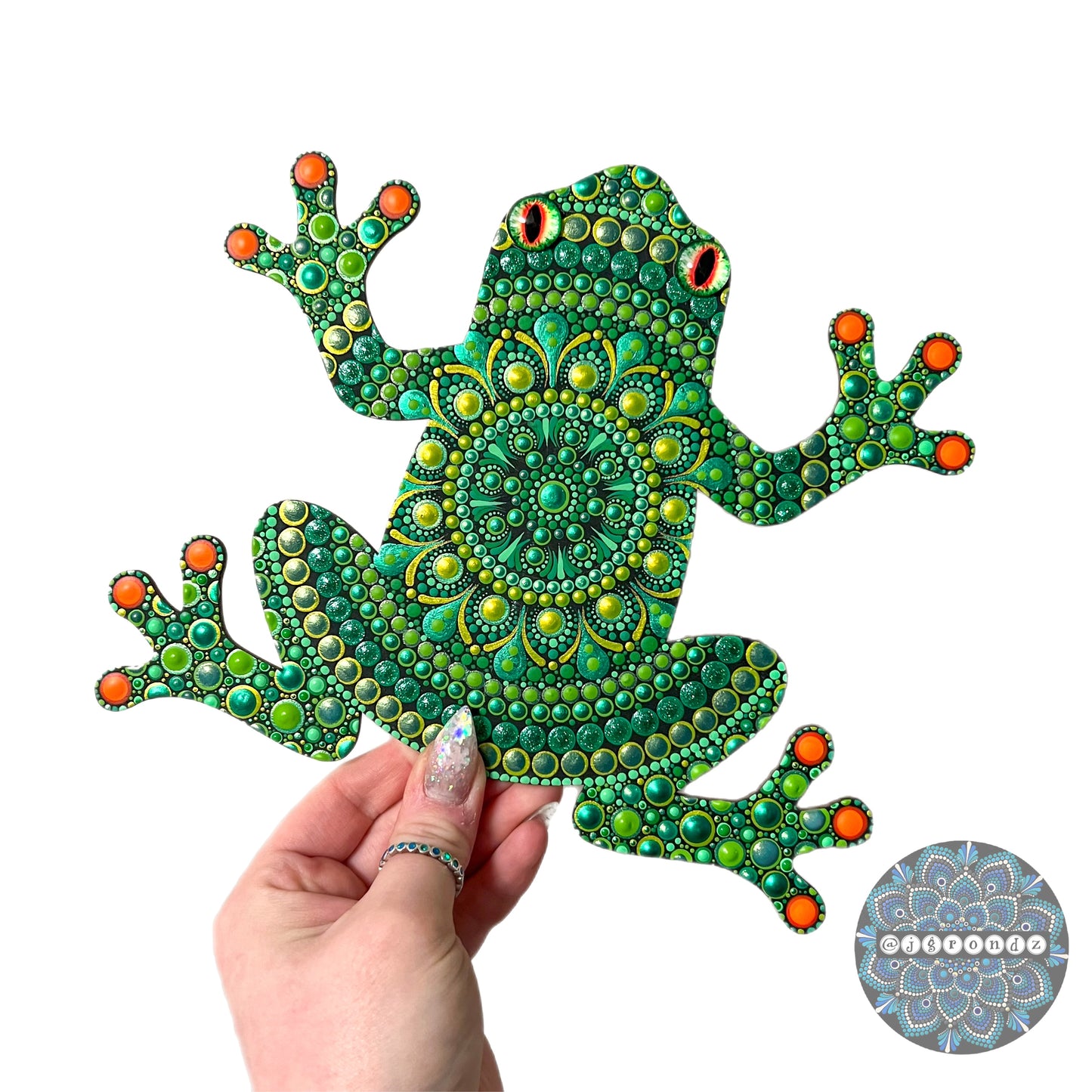 Tree Frog Resin & Dot Art