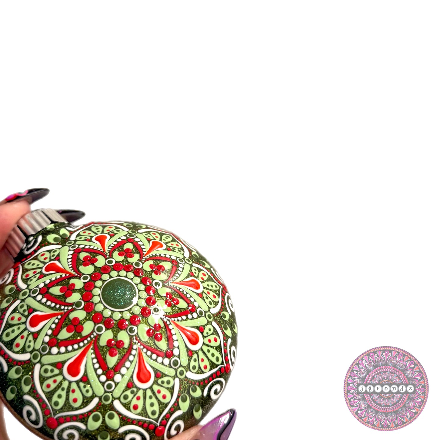 3” Mandala Glitter Ornament
