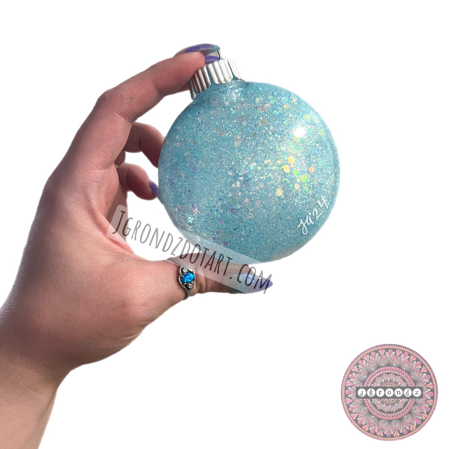 3” Snowflake Mandala Glitter Ornament