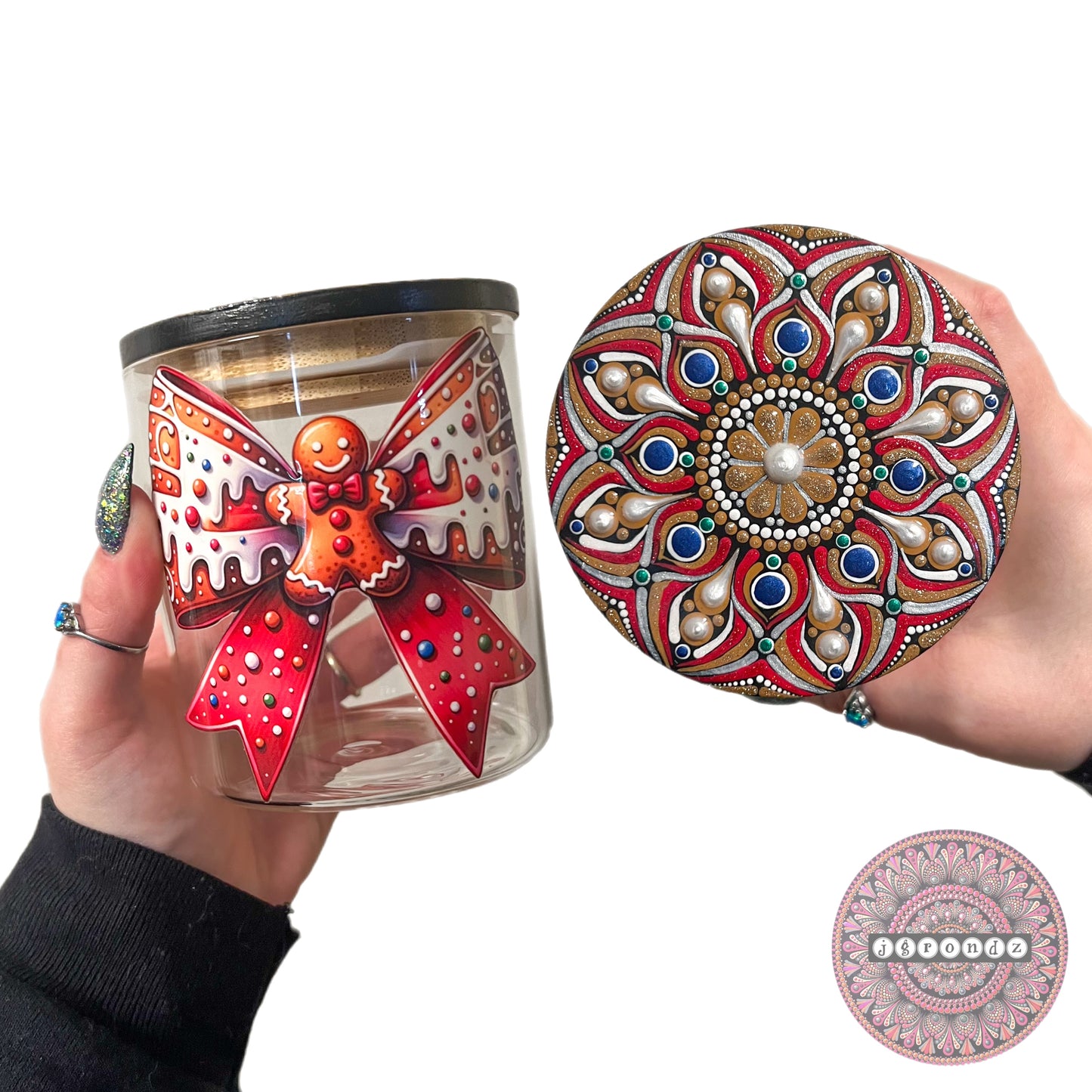 Gingerbread Mandala Stash Jar