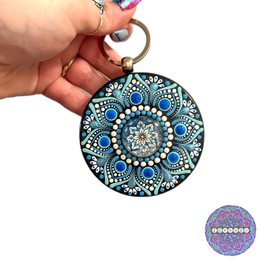 Snowflake Mandala Purse Pendant 3”