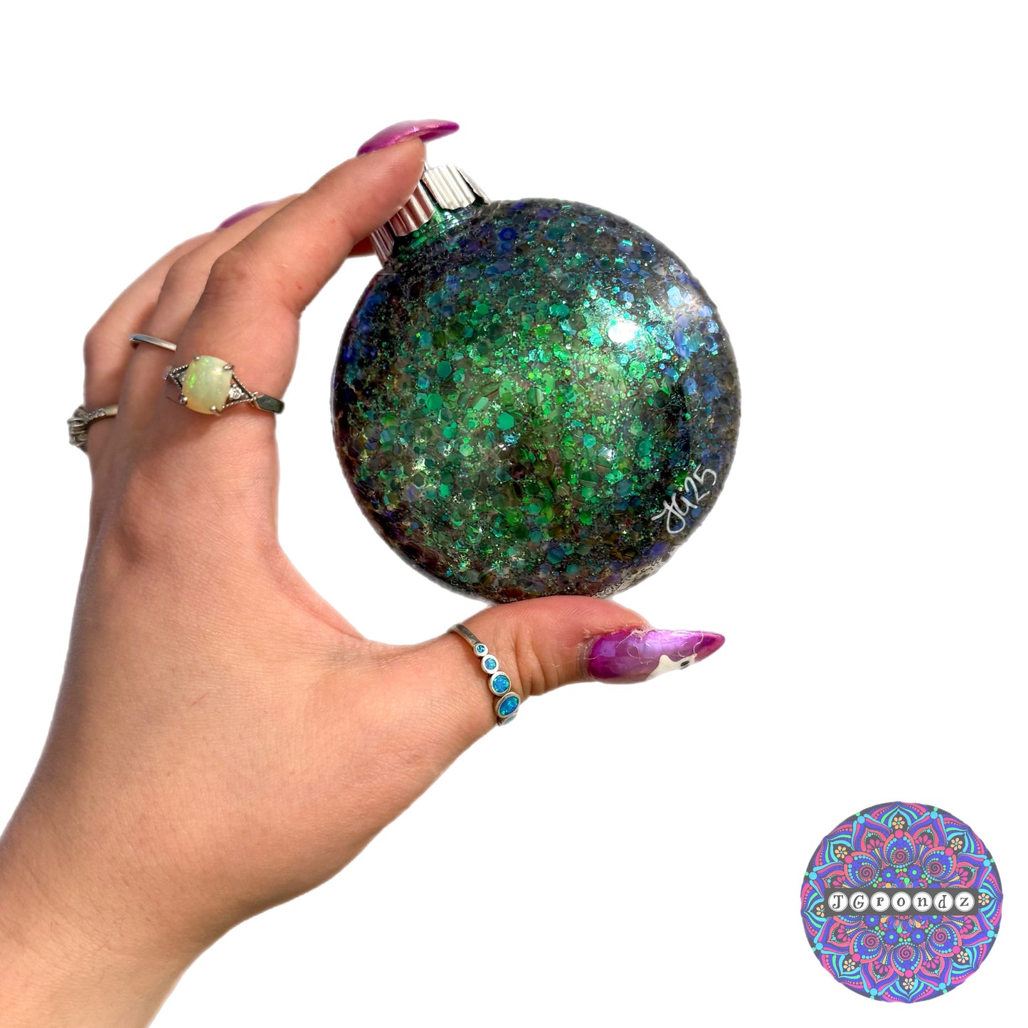 3” Mandala Glitter Ornament