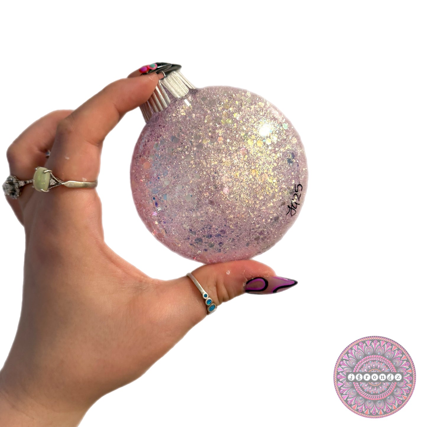 3” Mandala Glitter Ornament