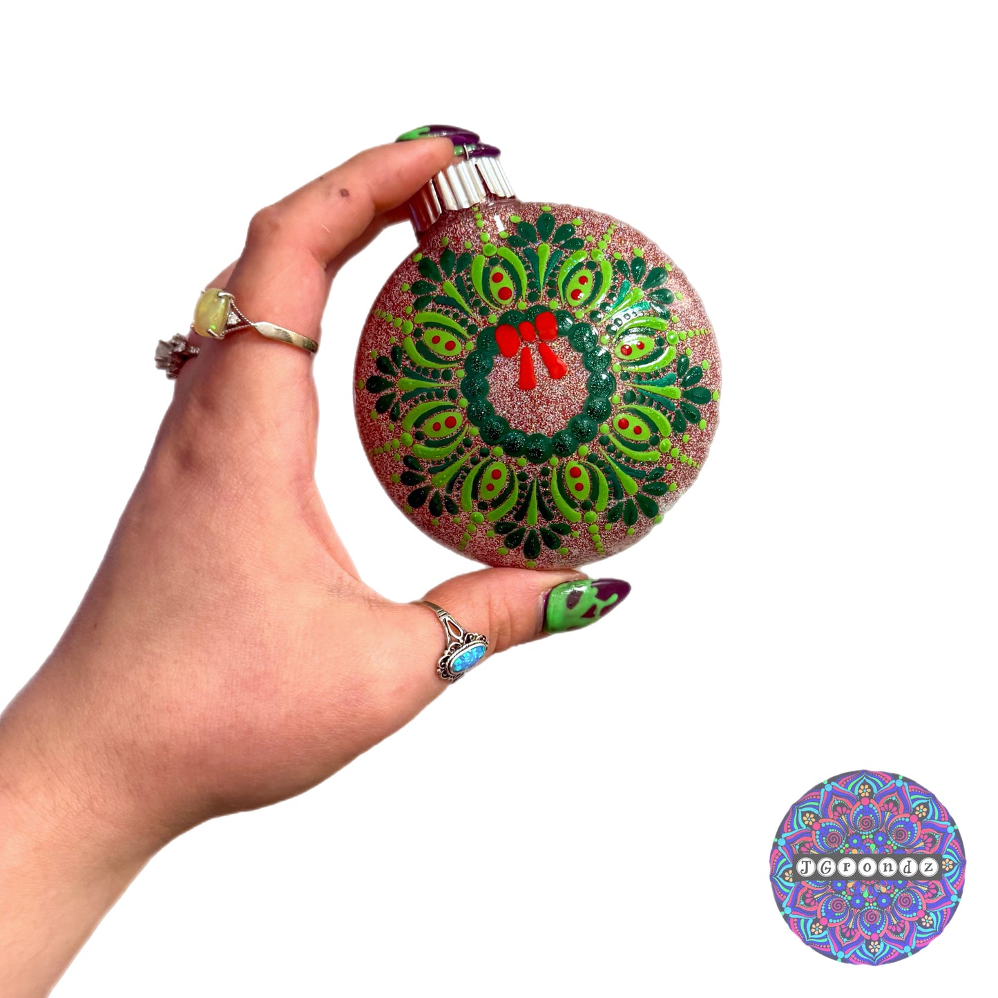 3” Wreath Mandala Glitter Ornament