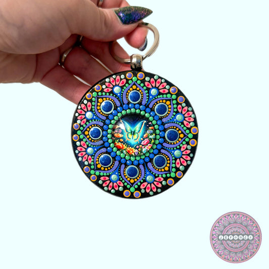 Luna Moth Mandala Purse Pendant 3”