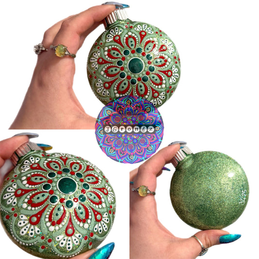 3” Mandala Glitter Ornament