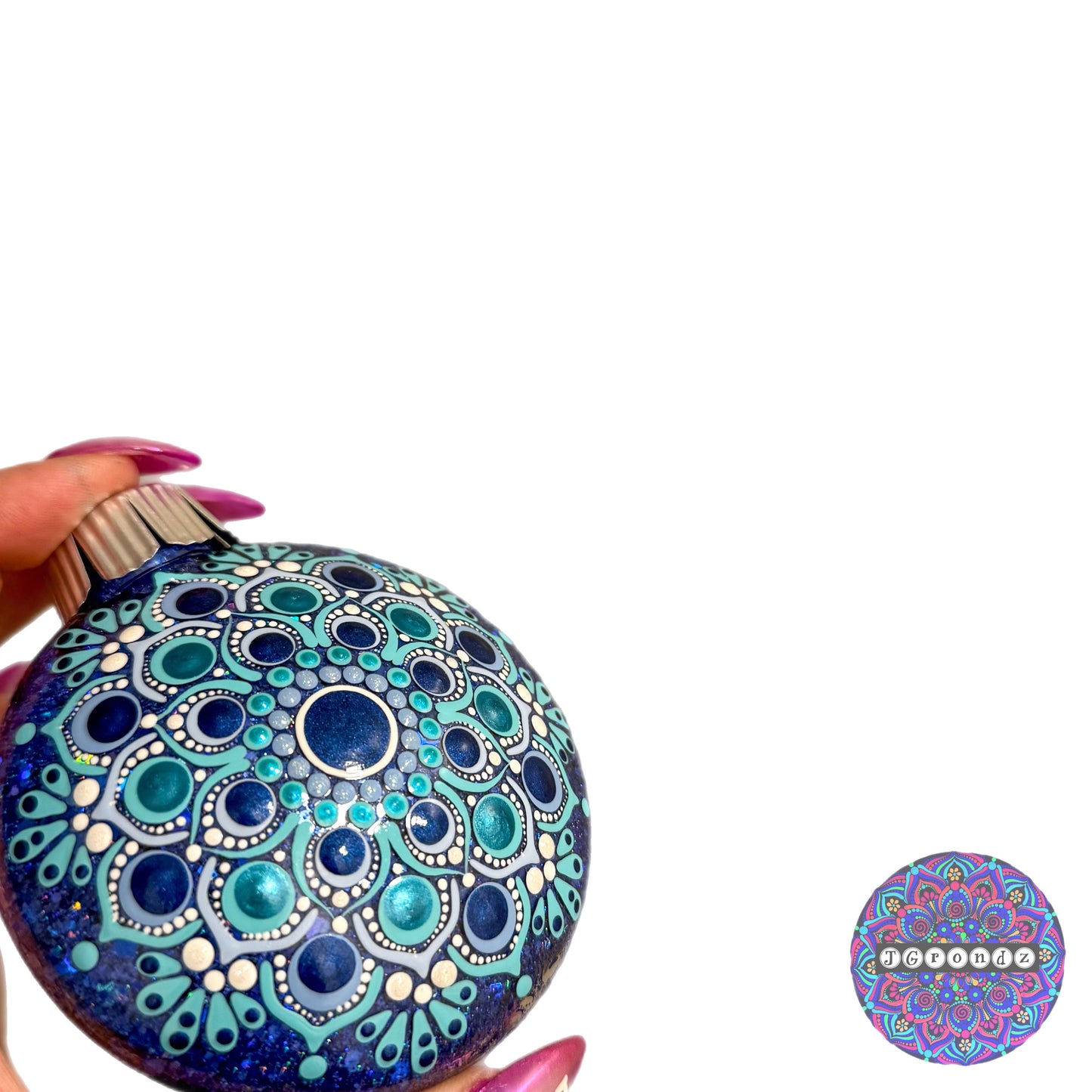 3” Mandala Glitter Ornament
