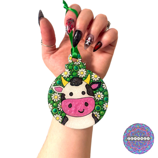 Cow 4” Wood Ornament