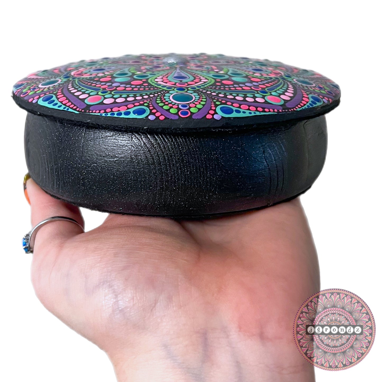 Wooden Mandala Jewelry and Trinket Bowl