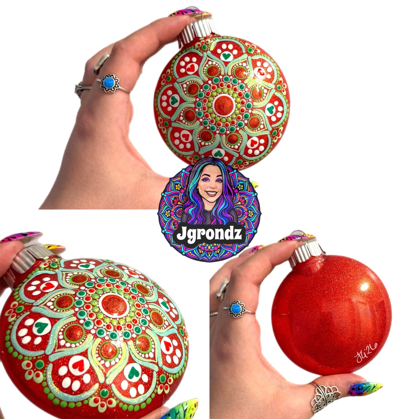 3” Paw Mandala Ornament