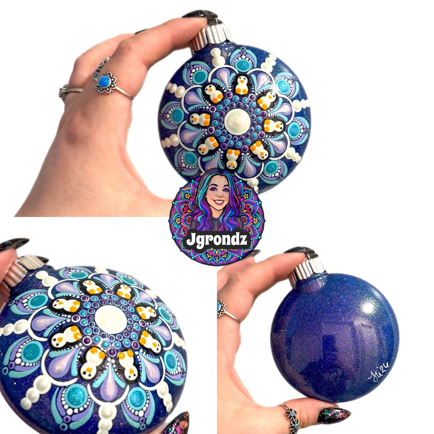 3” Penguin Mandala Ornament