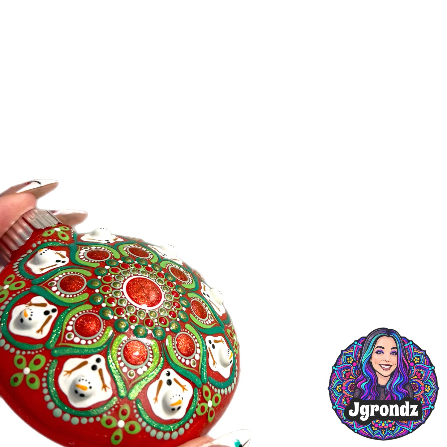 3” Melting Snowman Mandala Ornament