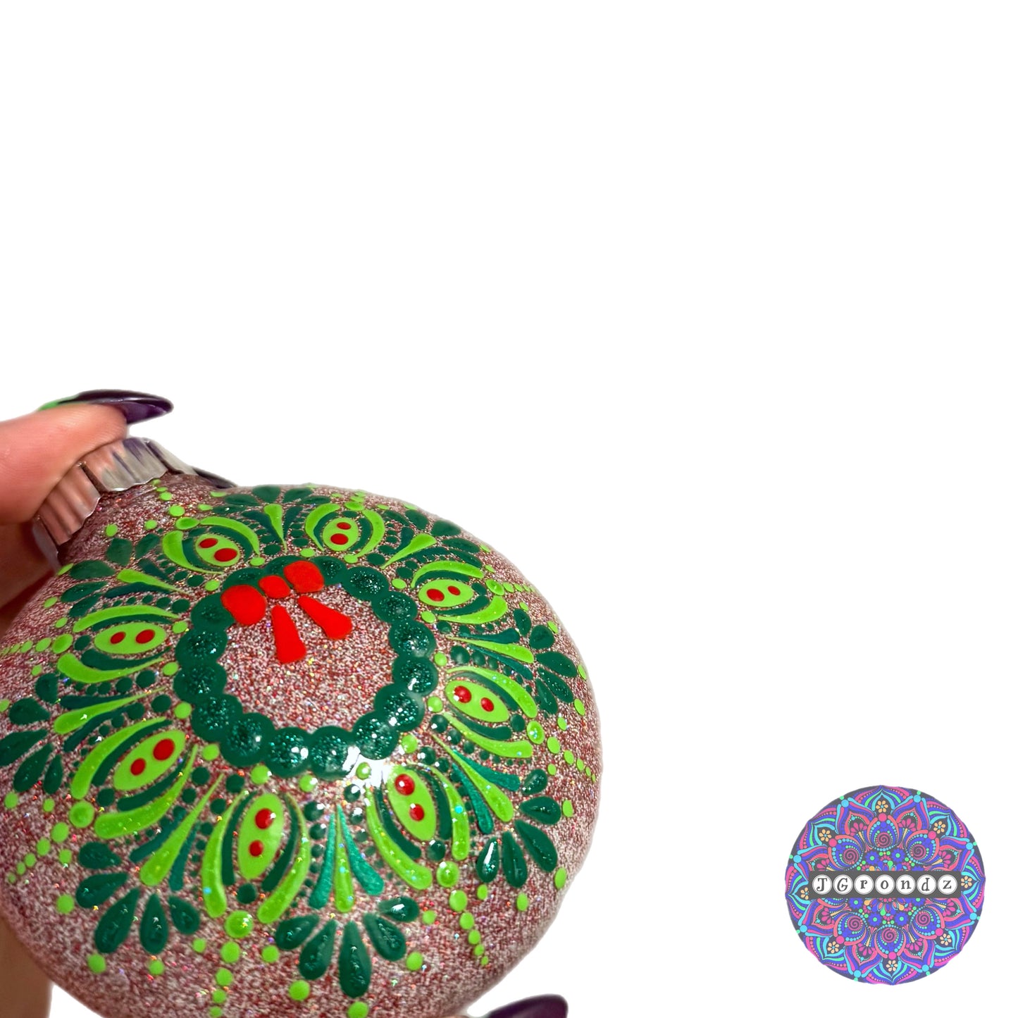 3” Wreath Mandala Glitter Ornament