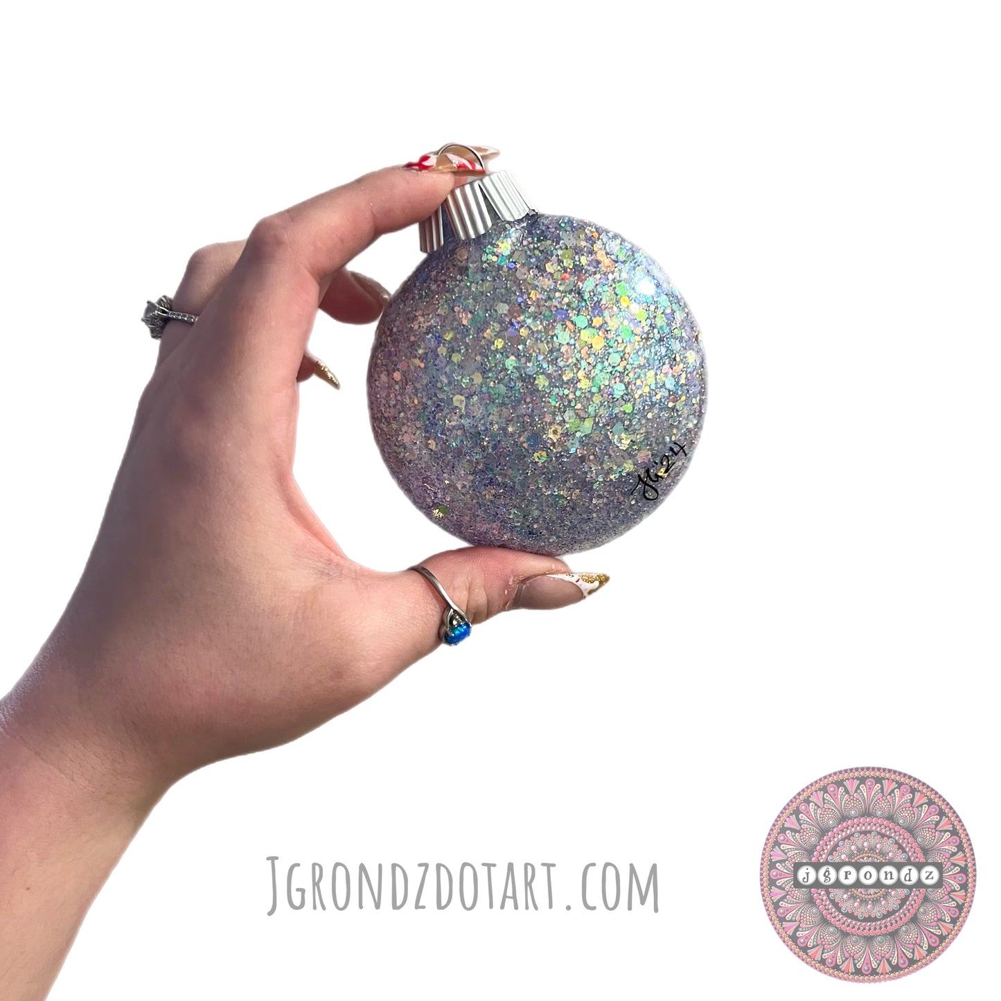 3” Snowman Mandala Glitter Ornament