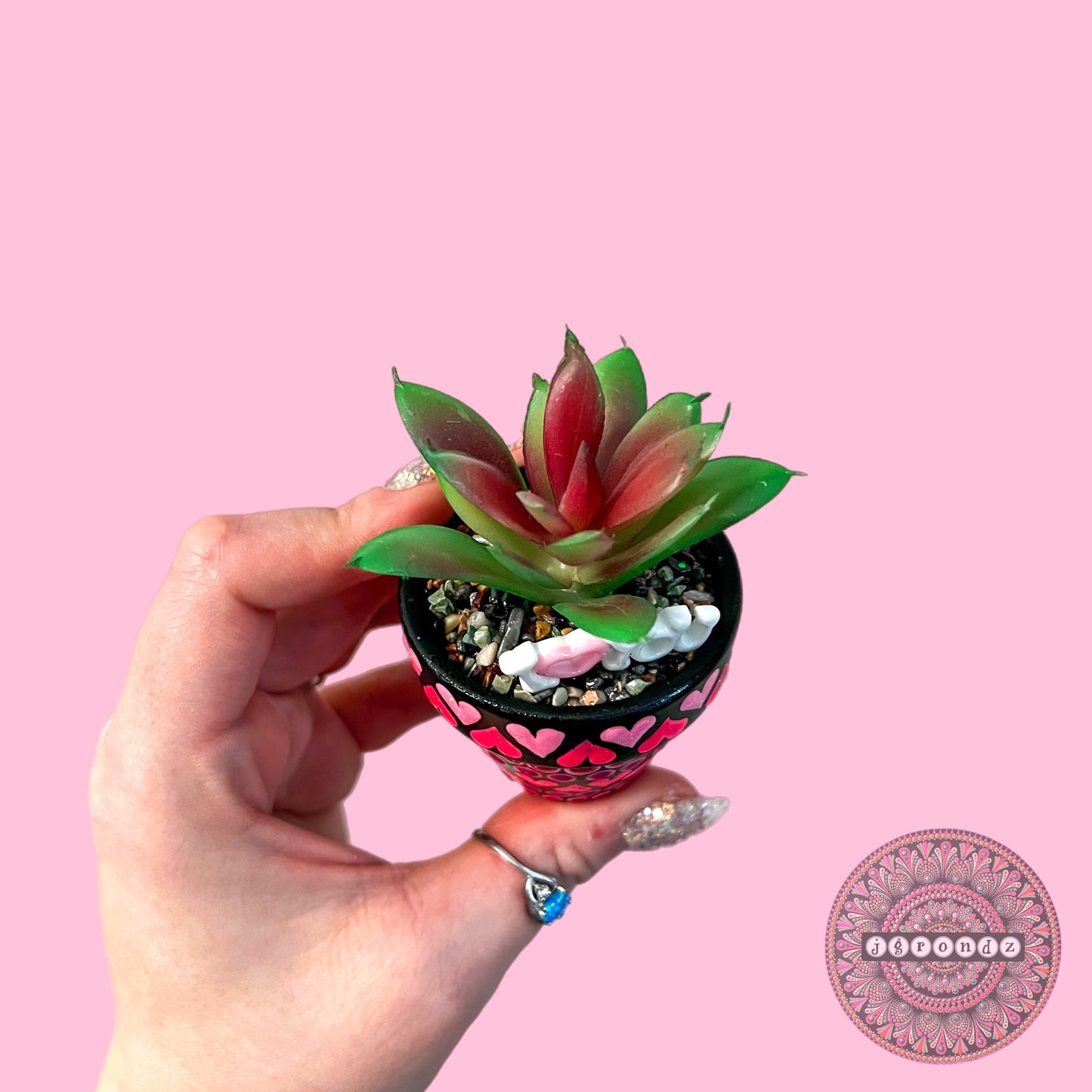 Mini Cutie Pot - Valentines Day Painted Succulent Pot