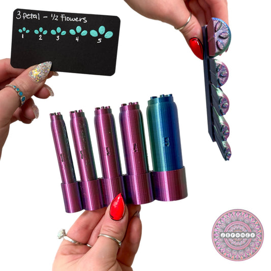 3 petal HALF Flower Dotting Tools