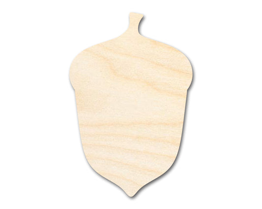 Unfinished Wood Acorn Shape | DIY Fall Forest Craft Cutout | Up to 36"