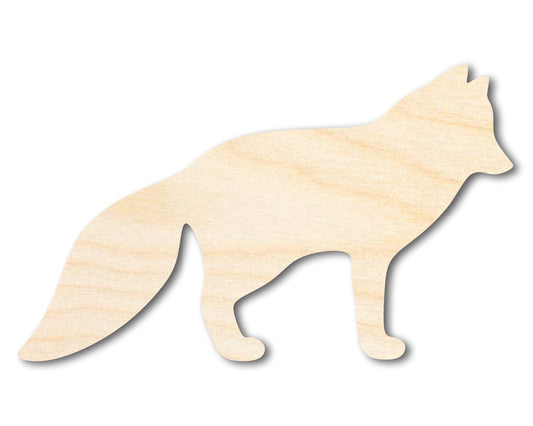 Unfinished Wood Arctic Fox Shape | Canine Craft Cutout | Wildlife | up to 46" DIY