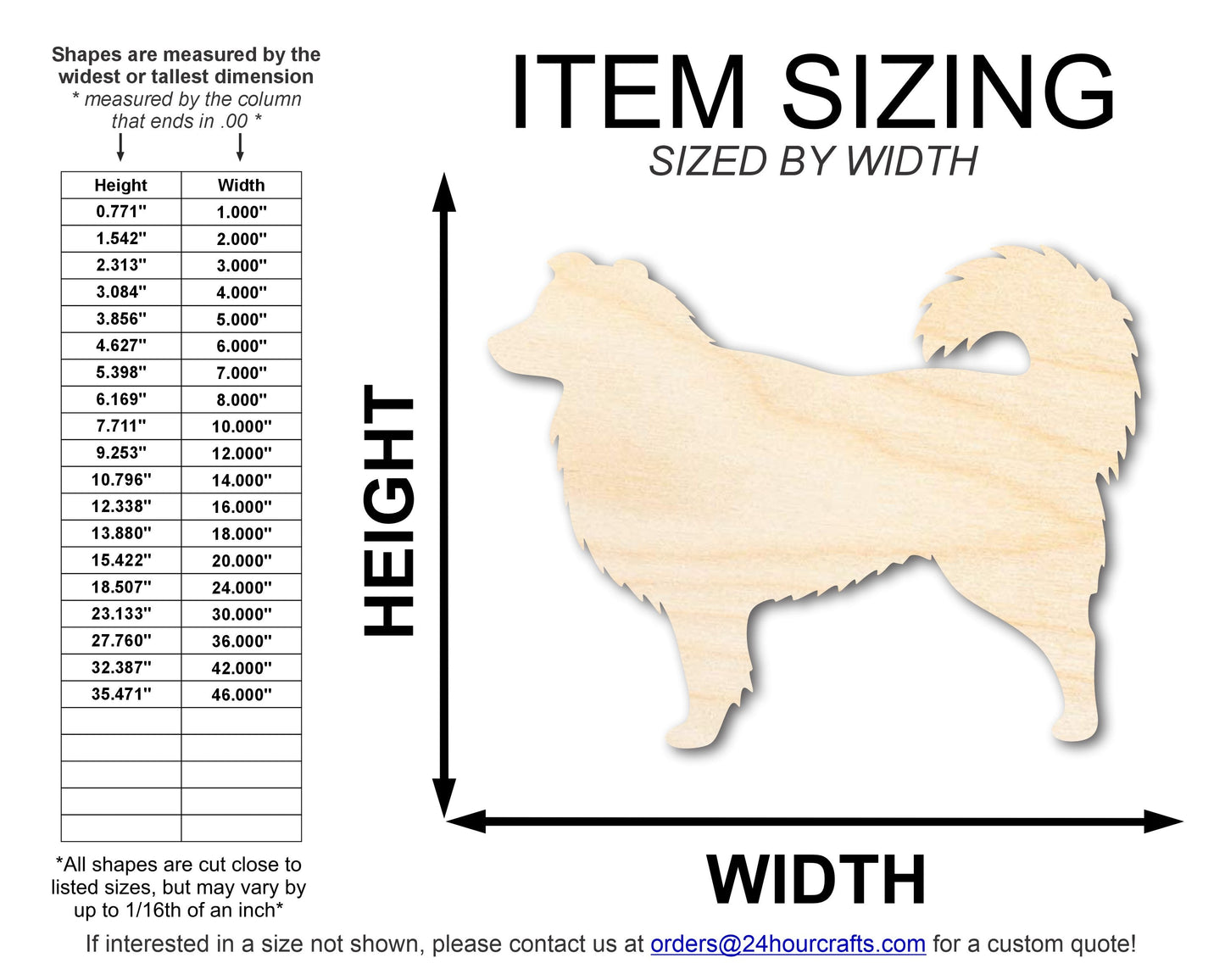 Unfinished Wood Australian Shepherd Shape | DIY Dog Craft Cutout | Up to 36"